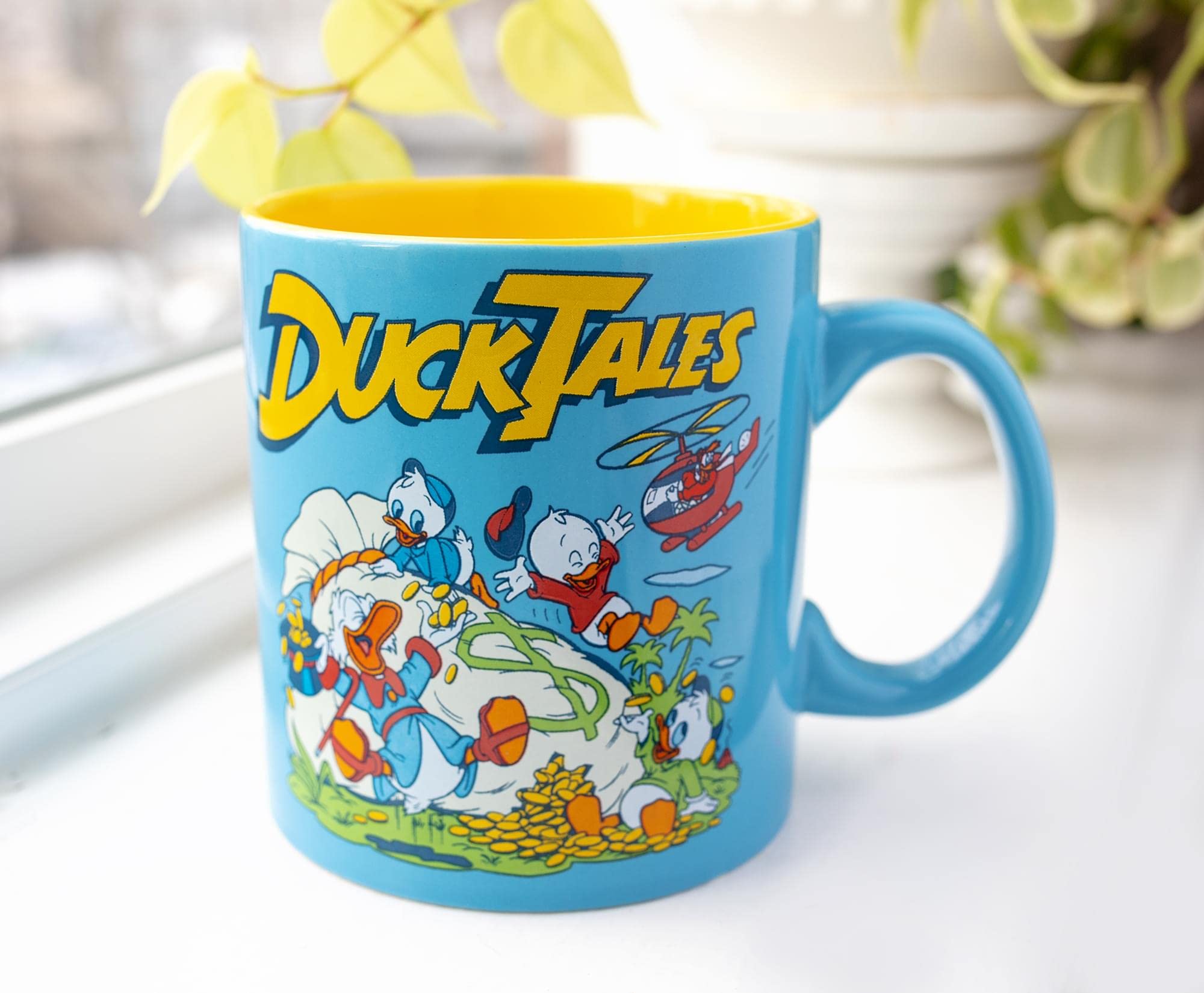 Disney DuckTales Geldbeutel, Keramiktasse | BPA-freie große Kaffeetassen und Tassen für Getränke, Zuhause und Küchenutensilien | Scrooge McDuck Geschenke und Sammlerstücke | Fassungsvermögen: 590 ml