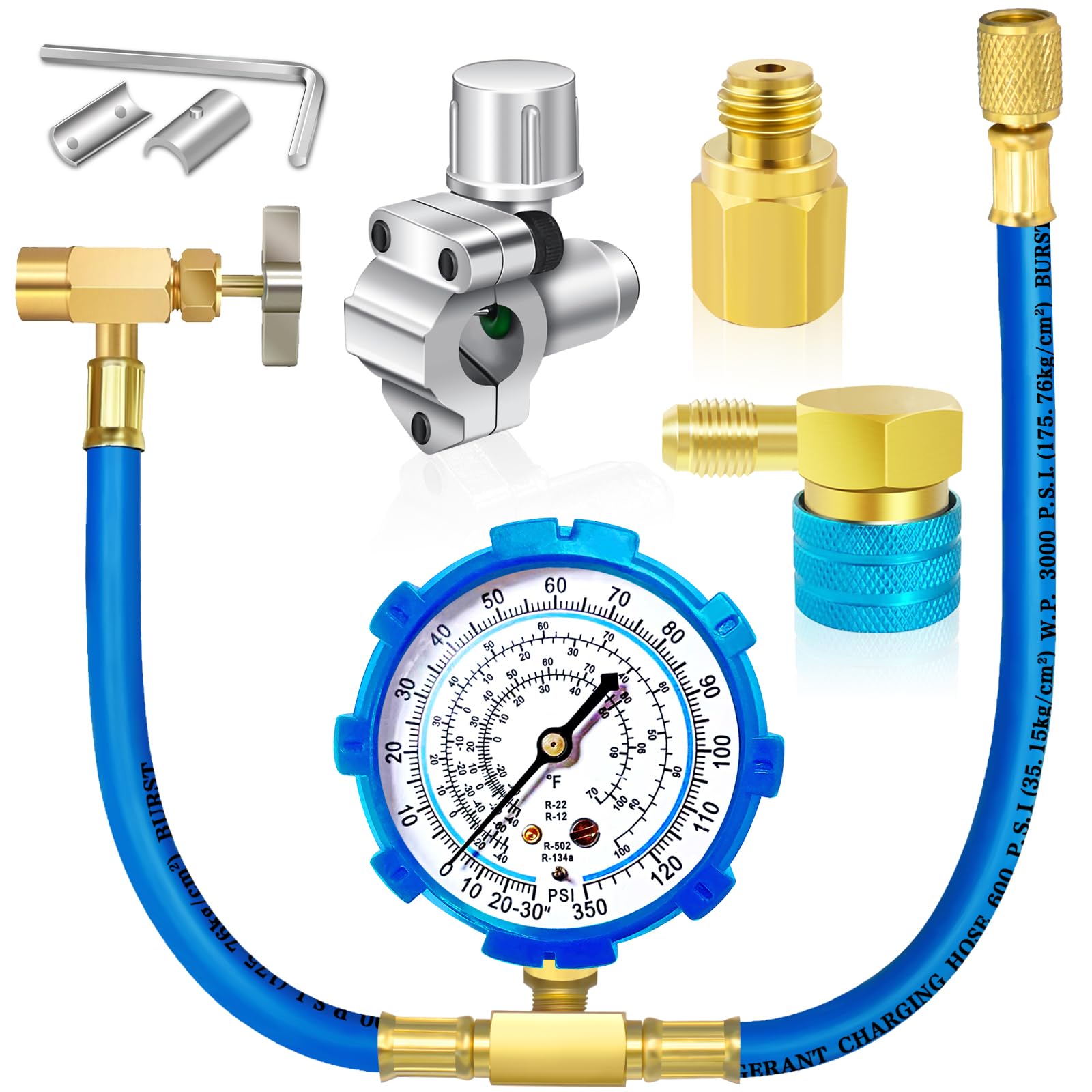 Snapklik.com : R134A Refrigerant Recharge Kit, Refrigerator Freon ...