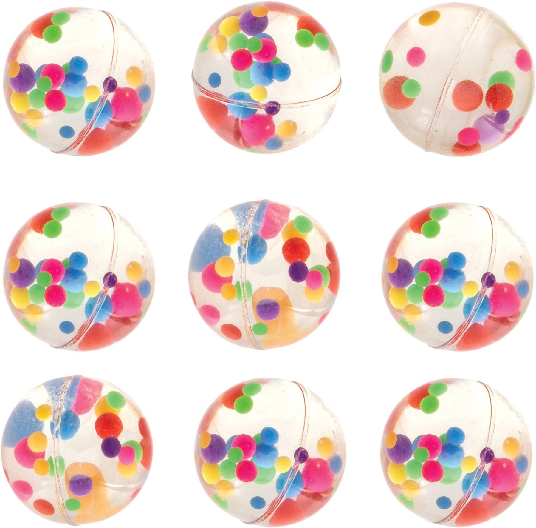 Baker Ross AW5332 Ross Flummis mit Regenbogenpunkten (8 Stßck) Gummibälle fßr Kinder mit Regenbogenpunkten. Flummis fßr Kinder Partys