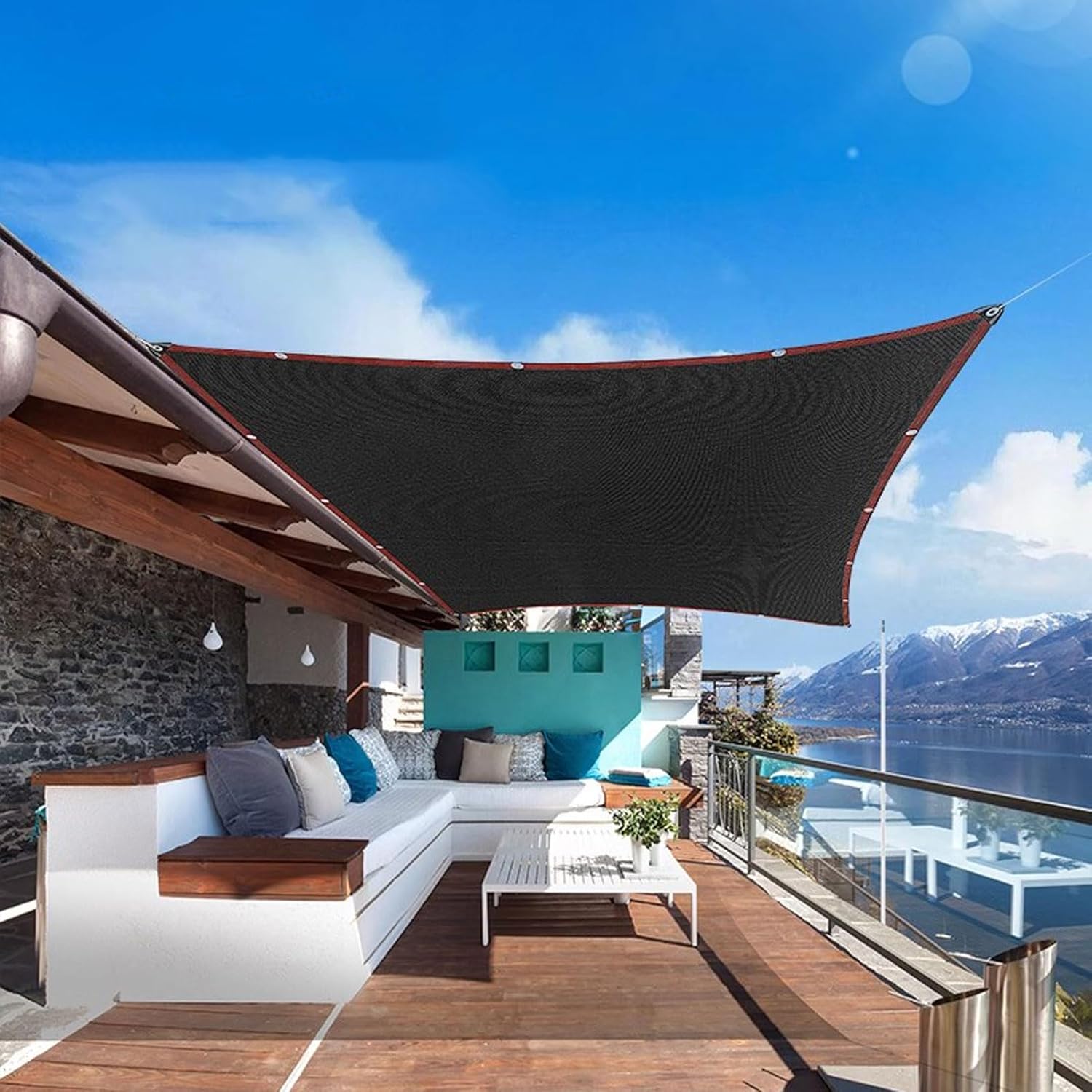 Shade Cloth for Garden Plants 4x4m, Garden Shade Net, Sunblock Shade Cover Mesh Tarp with Grommets, Shade Cloth Cover, Sun Shade Canopy for Flower Lawn Kennel Chicken Coop