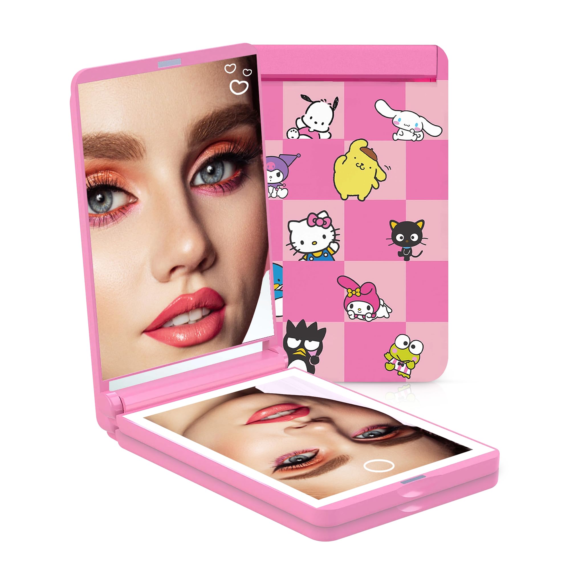 Miroir compact à DEL Hello Kitty Impressions Vanity triptyque voyage