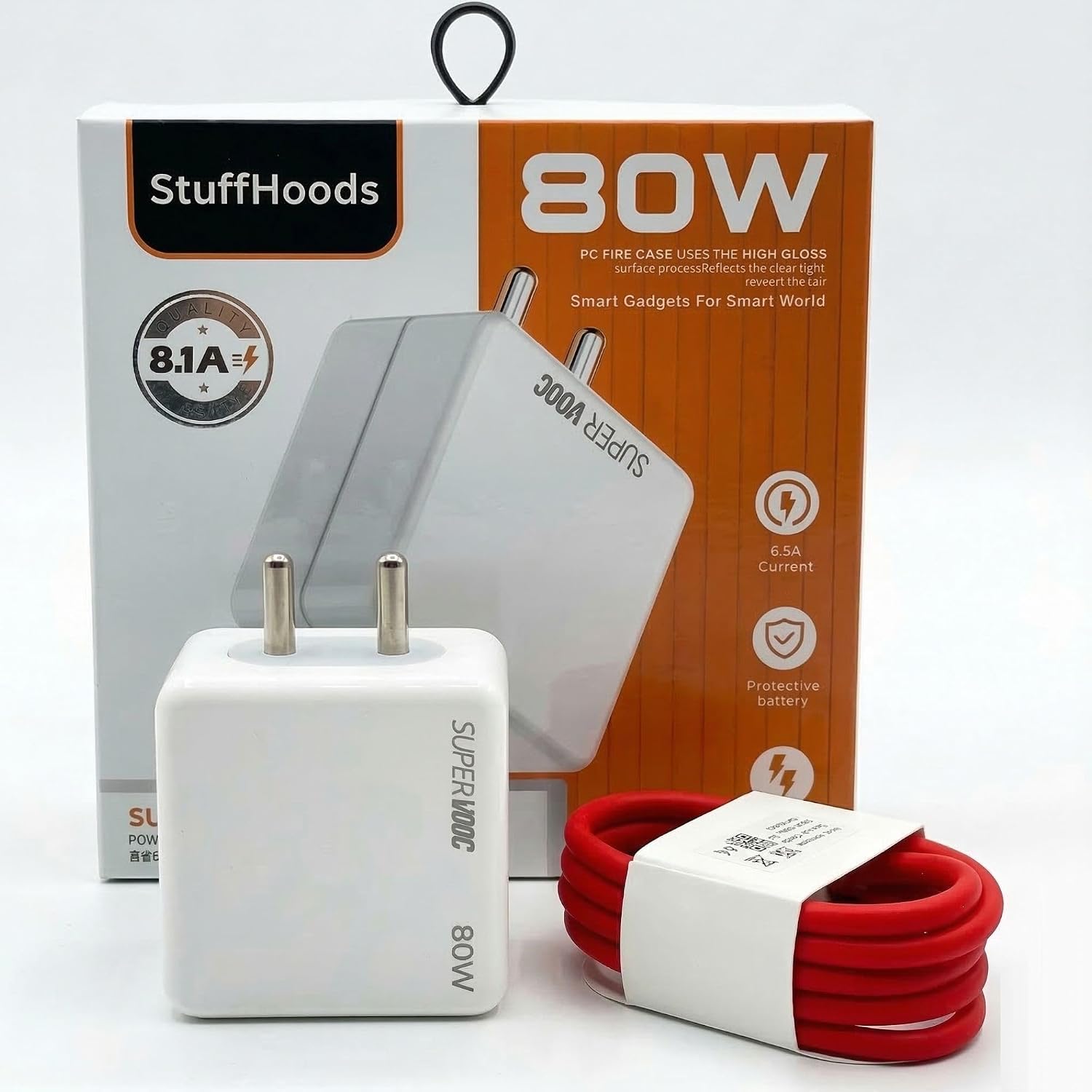 StuffHoods 80W Super-vooc Fast Charger with C-Type 1M Cable|80w USB C Charge Compatible with OnePlus/Realme/Oppo/Redmi/Xia... - Review, Price and Buying Guide