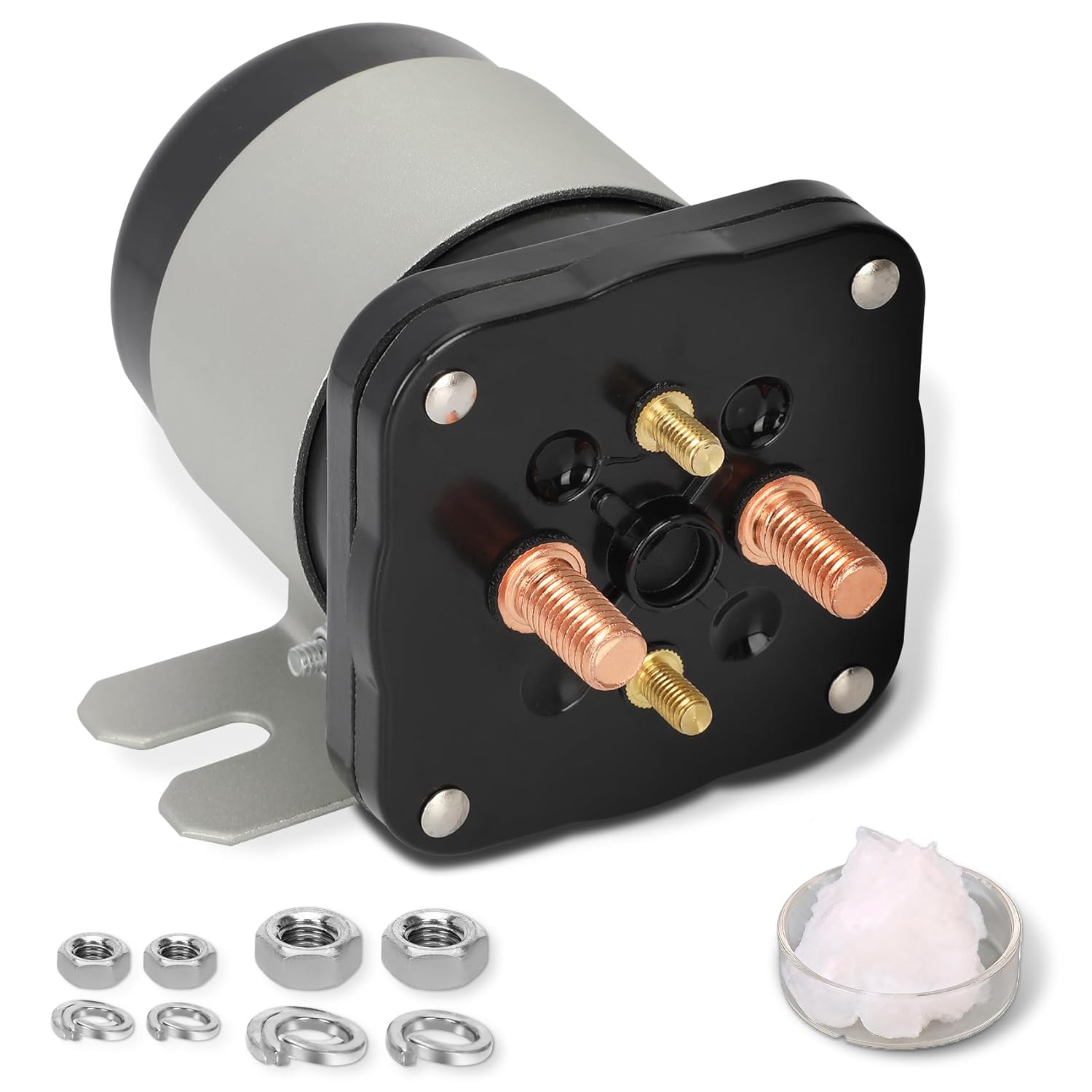 Compatible with White Rodgers 586-105111/586-902 OEM Replacement Starter Solenoid, 12 Volt DC 200 Amp Continuous Duty, 4 Terminal, Heavy Duty Solenoid Relay Switch