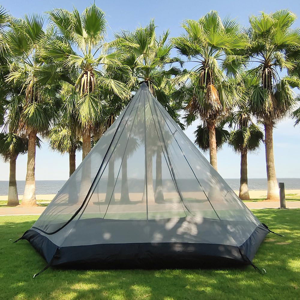 Ultralight 4 Man Camping Inner Tent Travel Family Tourist Outdoor Hiking Large Teepee Backpacking Tents (Grey)