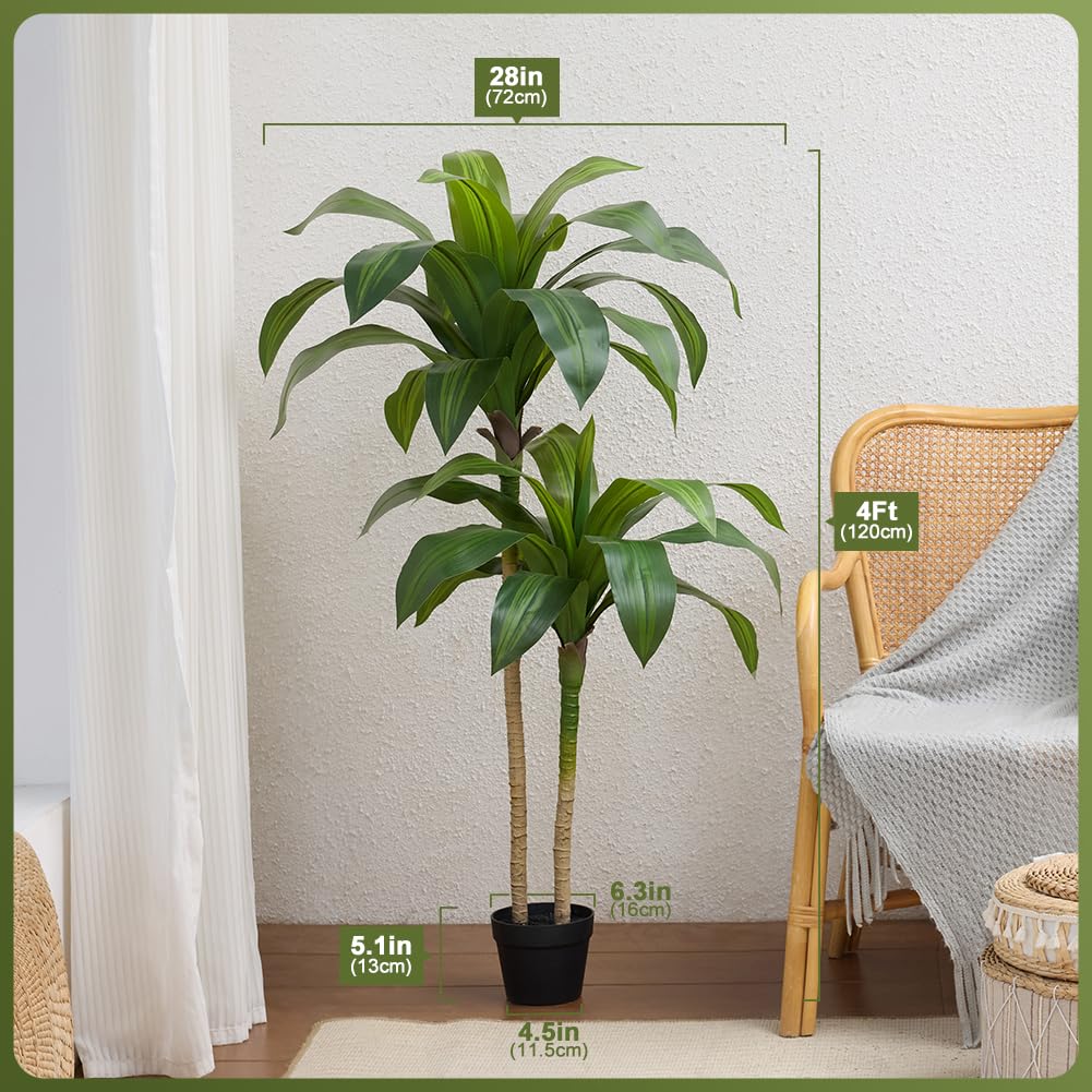 VEVOR Palmier Artificiel De 1,5 M, Faux Palmier Tropical Avec Grand Pot Blanc, Plante Imitation