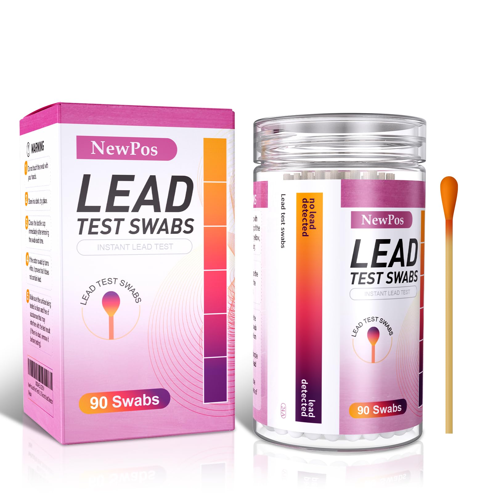 NewPos Lead Test Kit: 30 Swabs Upgraded Formulated Lead Paint Test Kit — Amazon image 7