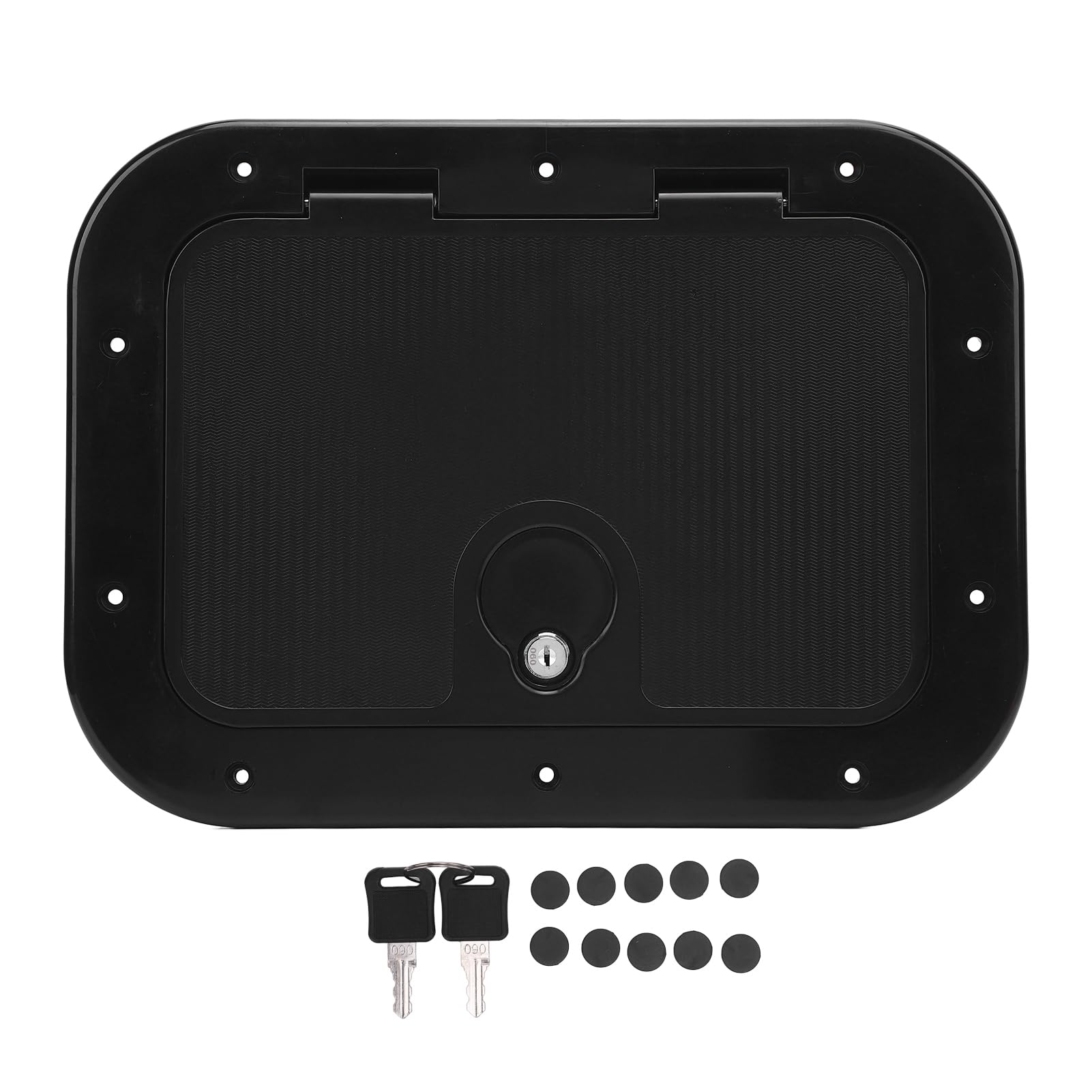 Naroote 12 X 8 Zoll Marine-Inspektionsluke, Sonnenfester Decklukendeckel mit Wetterfester Dichtung für Wohnmobile – Weiß