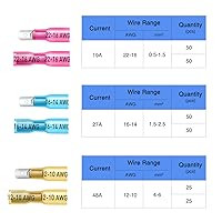 Vista 2 de Nilight - 50027R 250 PCS Conectores de pala termorretráctiles de desconexión rápida Conectores de cable termorretráctiles Terminales de pala