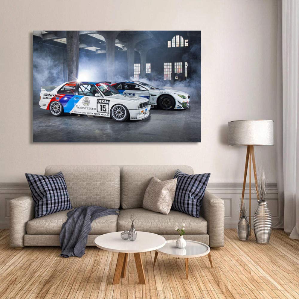 BMW 壁掛　絵　非売品 Amazon.co.jp: 現代壁アートキャンバス絵画スーパーカー BMW
