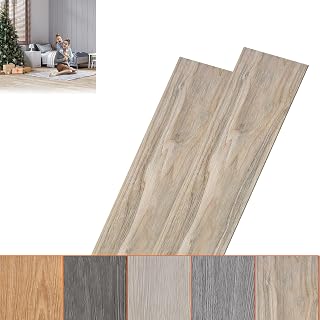 ACXIN 91,44 x 15,24 x 0,2 cm PVC Bodenbelag, Vinylboden Selbstklebend Klebefliesen Boden, 18 Stück für Circa 2,5m², Klick Vinylboden Laminat Klebevinyl, Holz-Effekt (White Oak)
