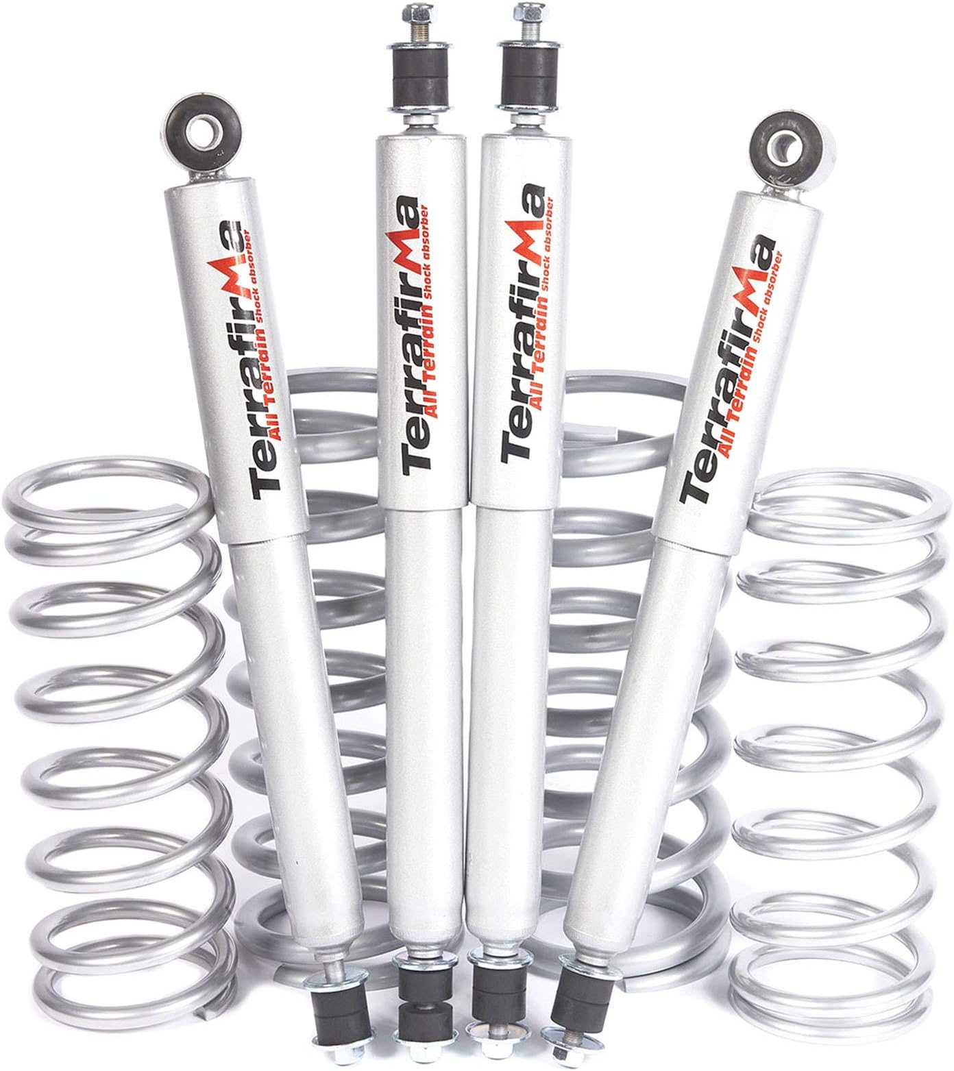 Terrafirma Medium All-Terrain Shock and Coil Spring Suspension Kit TF202 for Land Rover Defender 90, Discovery 1, and Range Rover Classic (2 inch lift)