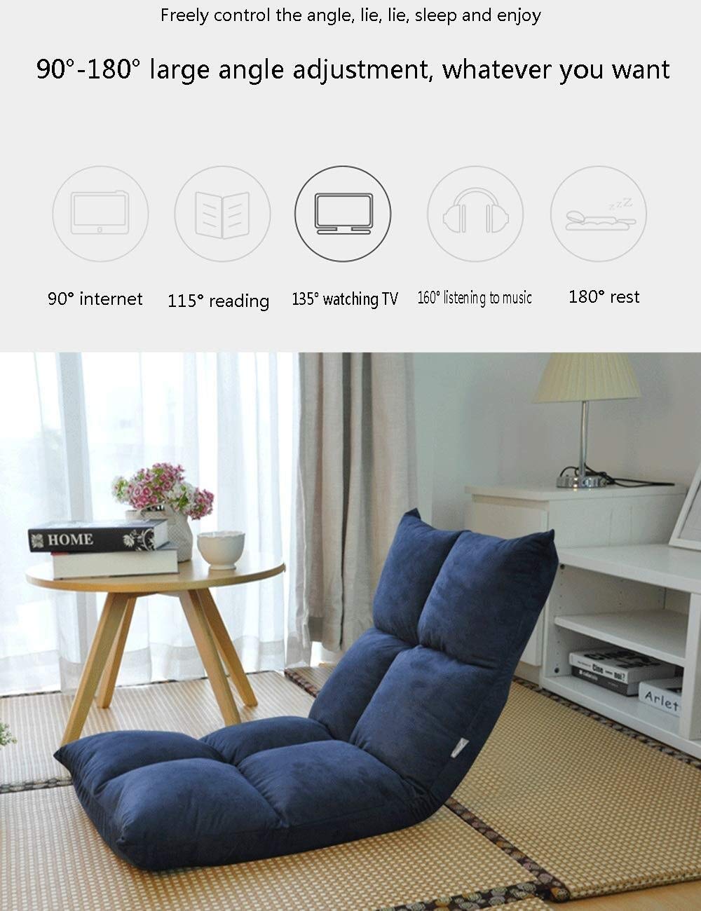 Axdwfd Sedie a sdraio Chaise longue, gioco pieghevole for divani da gioco Pouf reclinabile for divano regolabile a 5 file