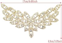 Vista 70 de PEARLY JUN Apliques de diamantes de imitación de plata con apliques de diamantes para vestidos, costura a mano, proyectos de manualidades, ropa