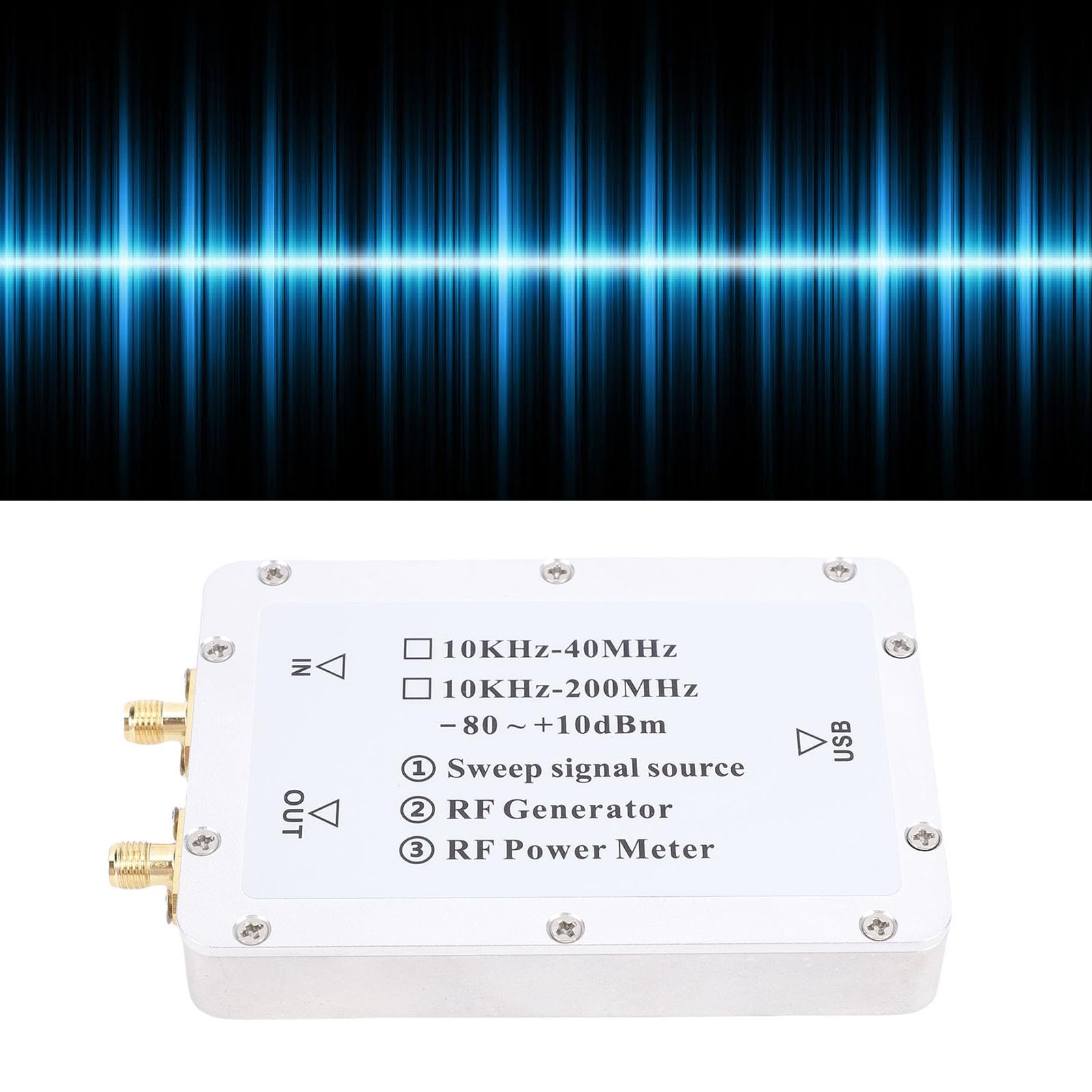Fafeicy Generador de Señal de Barrido Medidor de Potencia RF de 10 KHz-40 MHz Fuente de Barrido de Frecuencia DDS con USB para Radioaficionados y Pruebas de Circuitos
