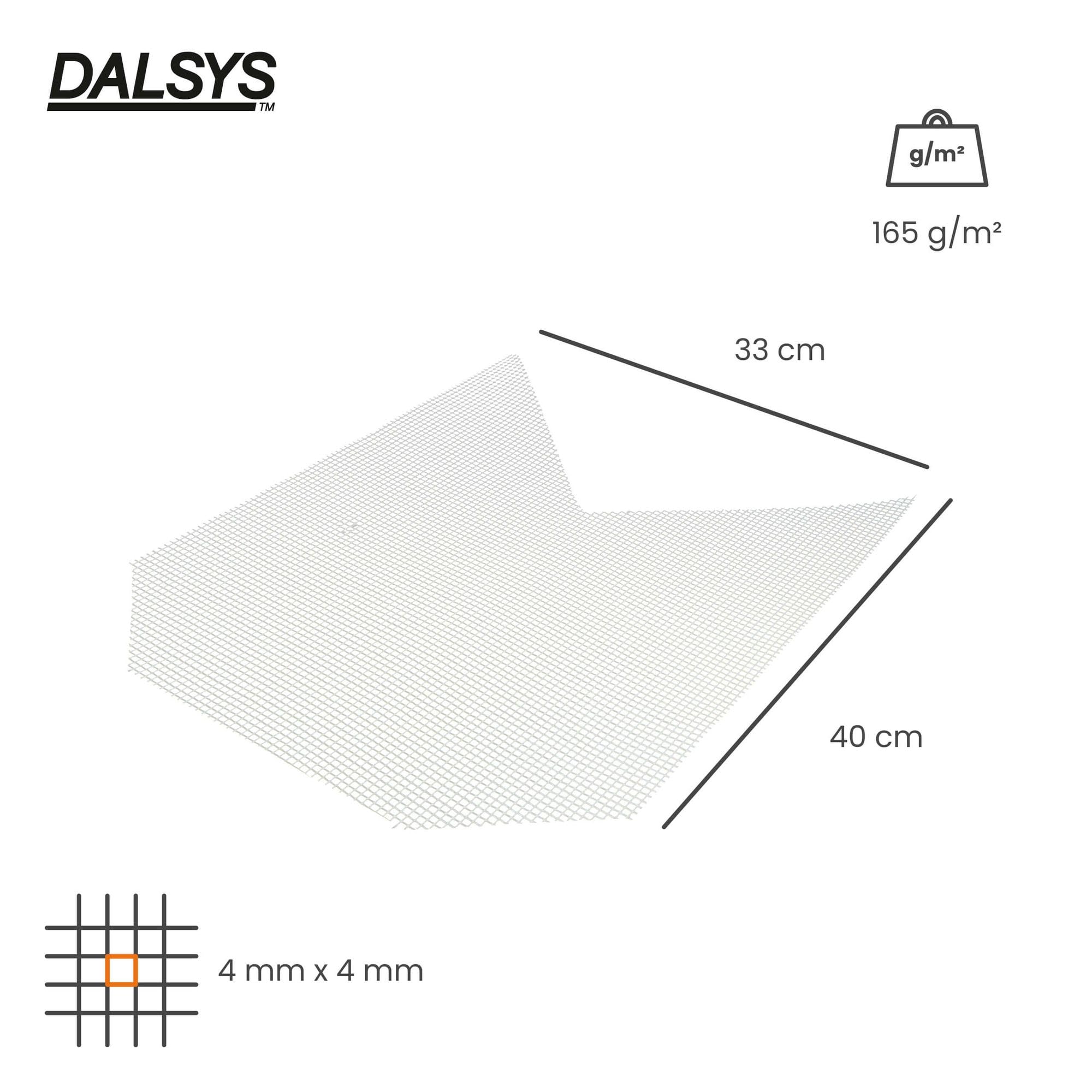 100x Zbrojenie ukośne 165g/m², 4x4mm wielkość oczek, 40 x 33cm