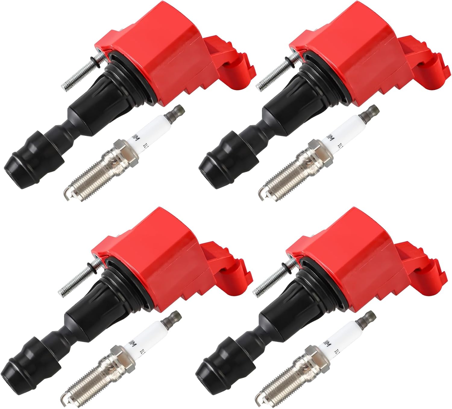 Ignition Coils & Iridum Spark Plugs Pack of 4 Compatible with Buick Lacrosse Regal Verano Chevrolet Captiva Sport Cobalt Equinox Malibu HHR GMC Terrain Pontiac UF491 90117