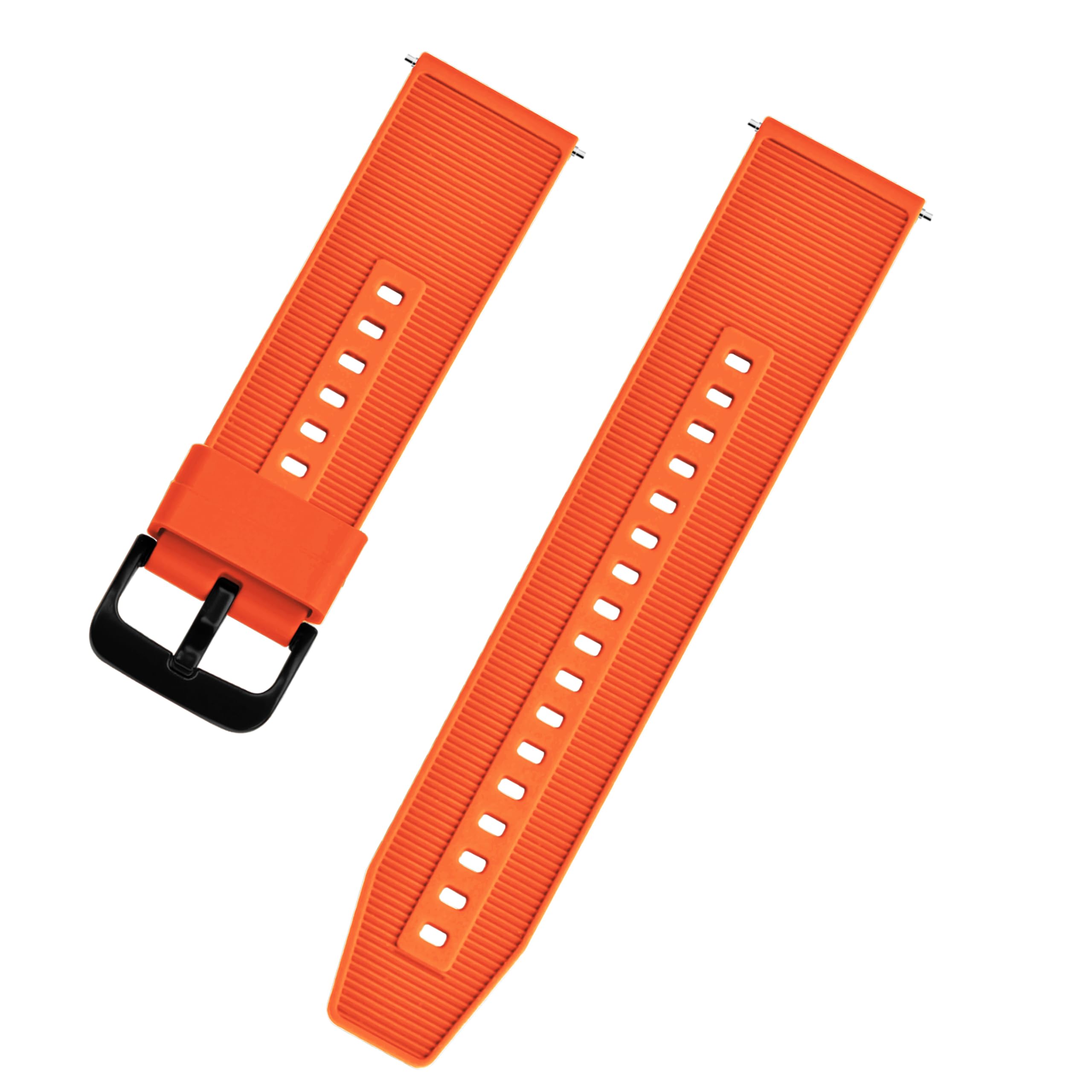 TIMEWEAR 22mm Orange Silicone Replacement Watch Strap with Stainless Steel Buckle, Compatible with Boat, Noise Colorfit, Fireboltt, Samsung, Amazefit and Watches with Lug Width 22mm (B0D8GXP8RF) Amazon Price History, Amazon Price Tracker