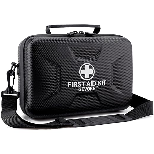 410 Piece Waterproof Hard Shell First Aid Kit for Home, Car, Travel, Camping, Truck, Hiking, Sports, Office, Vehicle & Outdoor Emergencies - Emergency Medical Kits (Black)