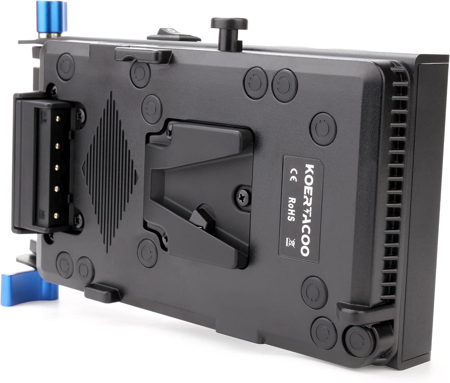 V-Mount Lock Battery Plate Power Supply Splitter Adapter with 15mm Rod Clamp + NP-FW50 Dummy Battery Compatible with Sony Alpha A7 A7S A7R a7II a7SII a7RII A6000 A6100 A6300 A6500 Cameras