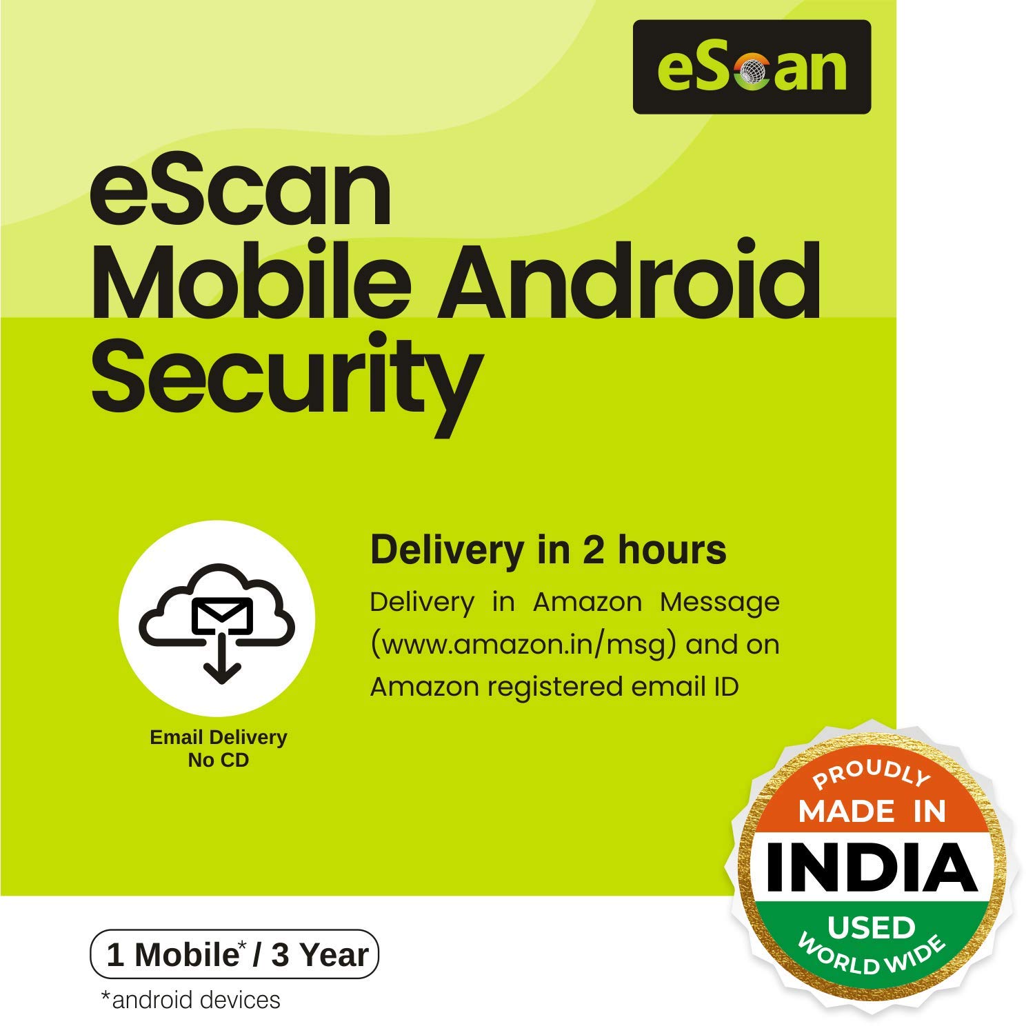 eScan 1 User 3 Years Mobile Android Security (Email Delivery - No CD) (B08CVP846W) Amazon Price History, Amazon Price Tracker