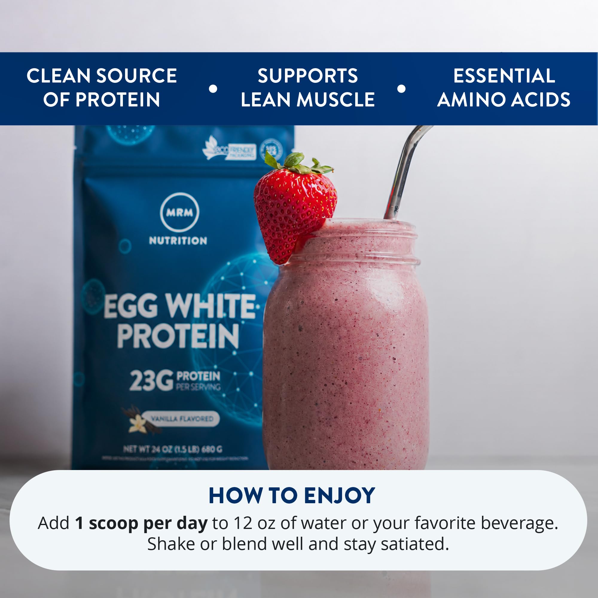 MRM Nutrition Egg White Protein - 23g Fat-Free Protein - 20 Servings — Amazon image 4