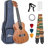 lotmusic 26 Inch Tenor Ukulele, Beginner Kit with Accessories, OEM Strings, Hawaina Guitar, Ukalalee, Yukelele
