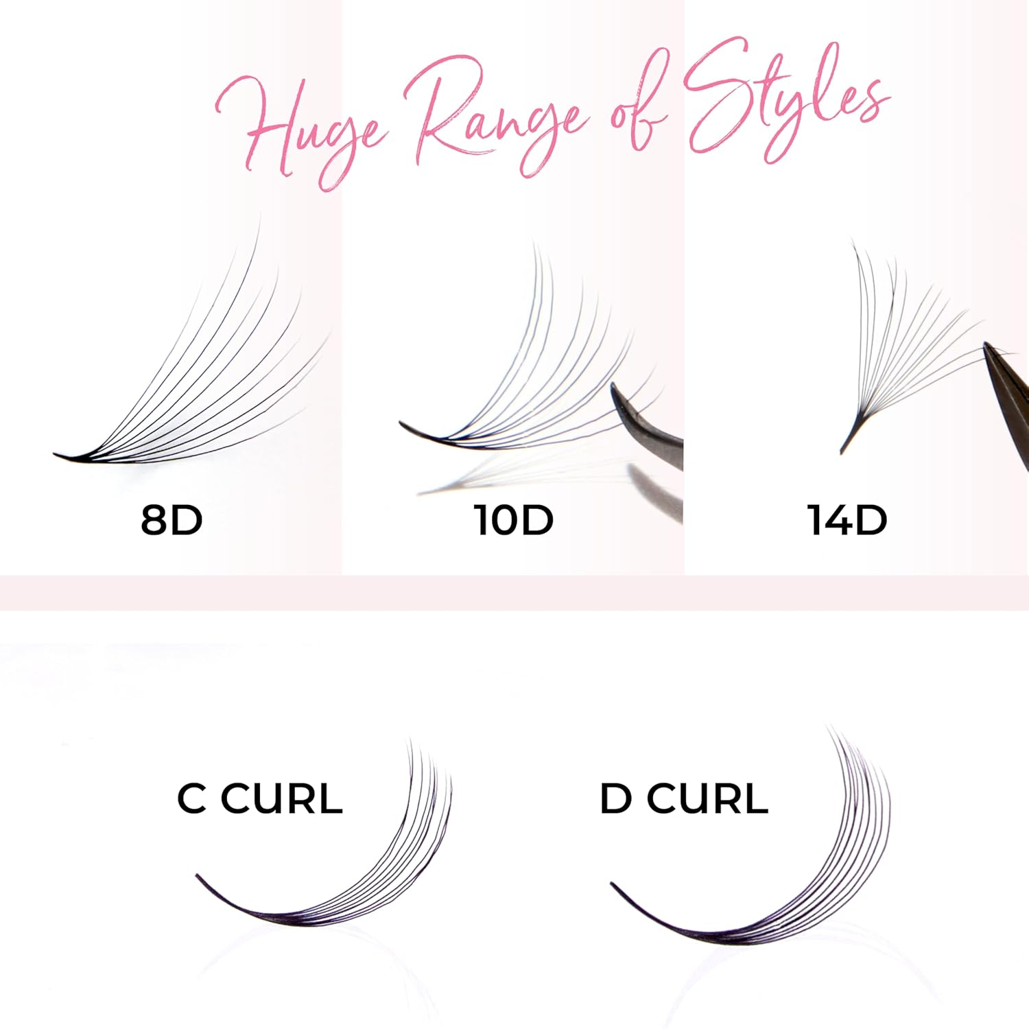 One V Salon Pro 6D Ultra-Speed Promade Fans, 1000 Premade Volume Lash Fans | D Curl | 0.07 | 8–14 mm Mixed Lengths | Thin Base, Quick Application Eyelash Extensions (Ultra 6D-0.07-D Curl)