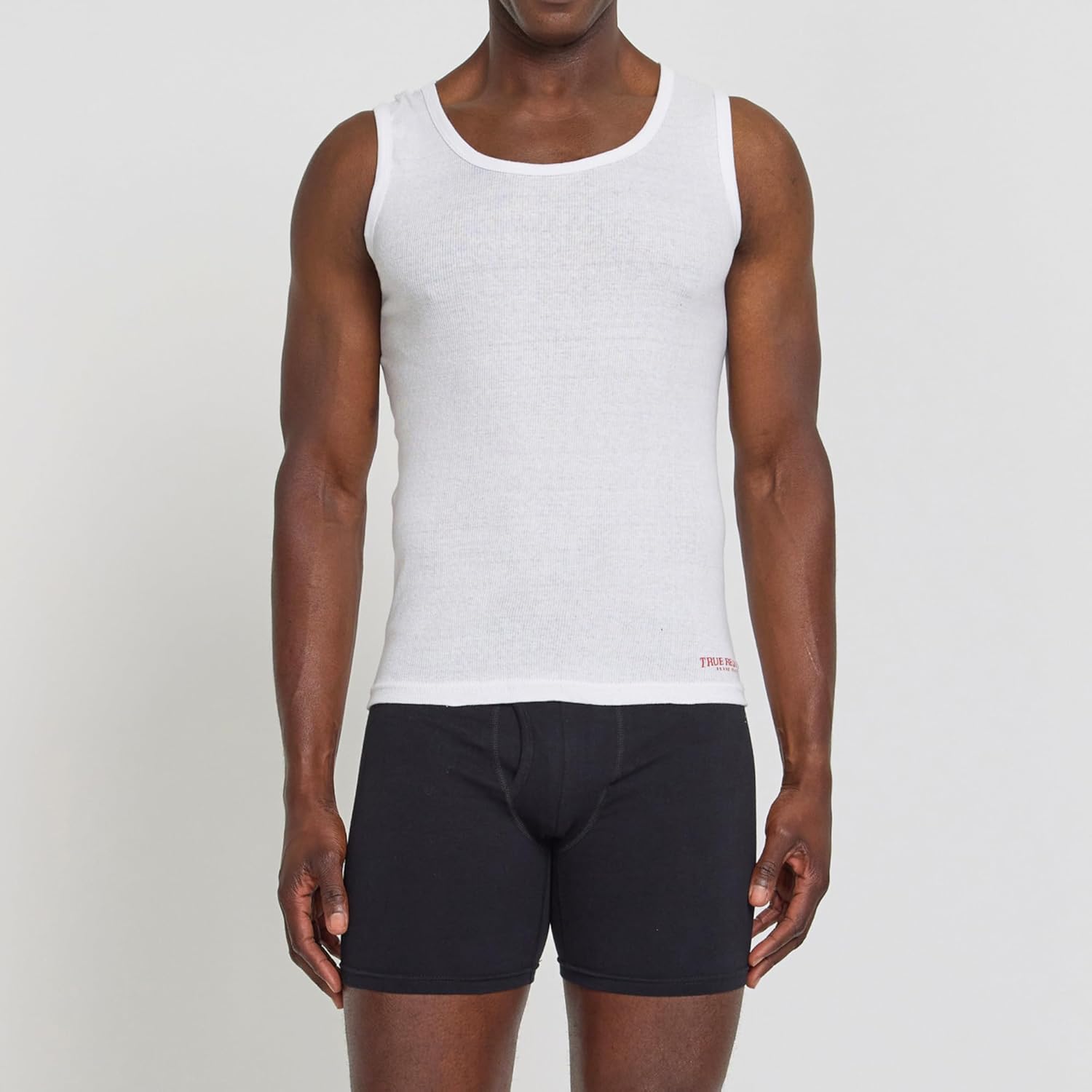 True Religion Lightweight Tank Tops for Men, 5 Pack Classic Ribbed Cotton Mens Undershirts - Image 2