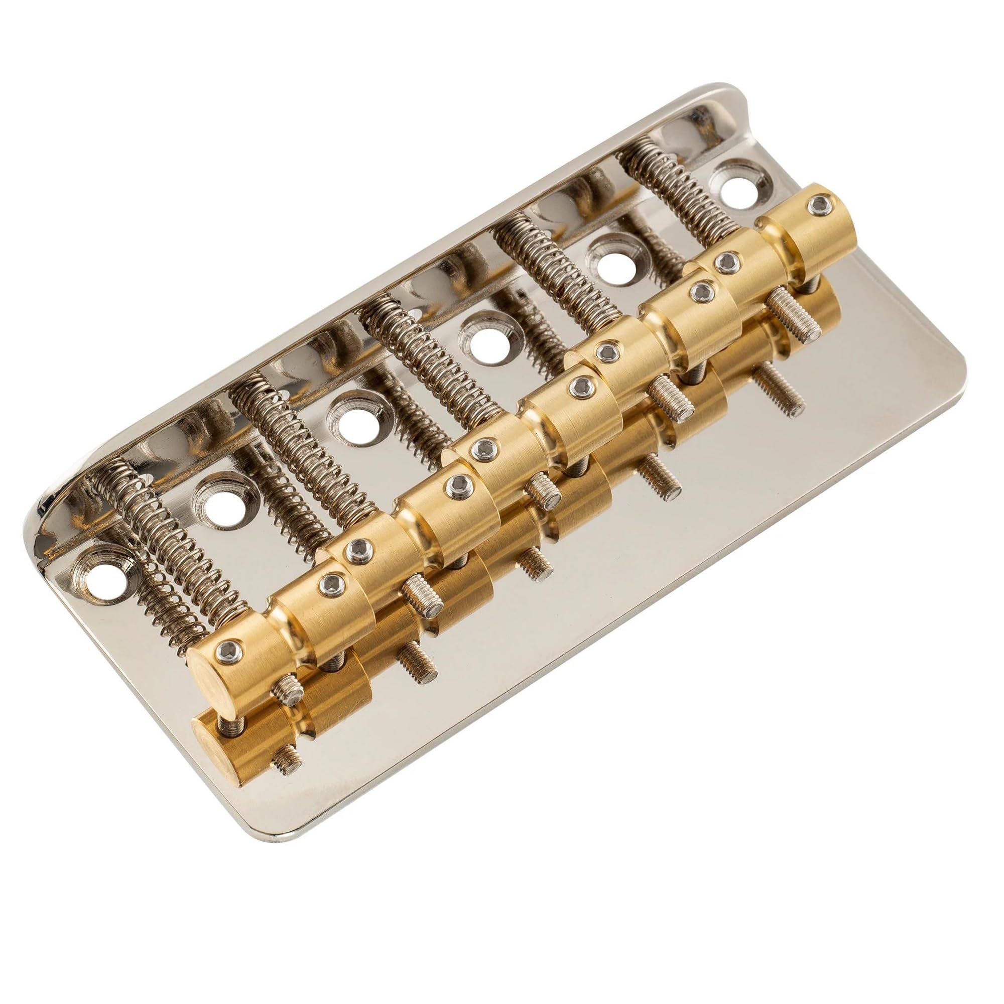 Typ Wydajności Mostek Gitarowy 18mm Klasyczny Standardowy 5 Strunowy Mostek Basowy Ładowany Od Góry Z Mosiężną Stalową Płytką Siodłową(Nickel)