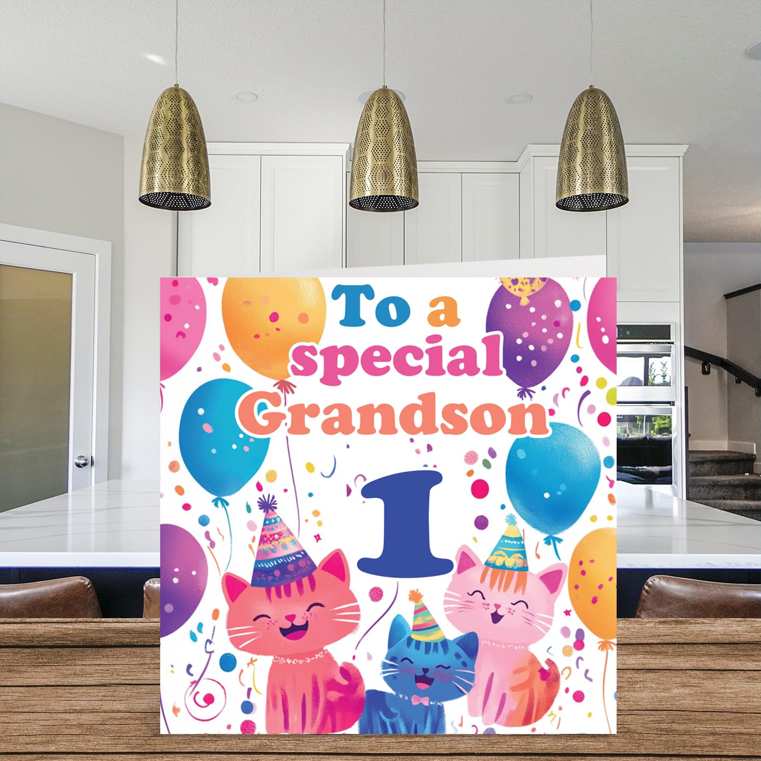 Carte D'anniversaire Pour Petit-fils, Carte D'anniversaire Pour Petit-fils, Carte De Premier Anniversaire Pour Petit-fils, Carte De 1er Anniversaire D'animaux De Safari De La Jungle De La Part Des