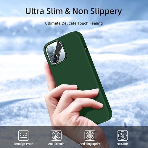 Miniatura 5 de JTWIE Funda 5 en 1 para iPhone 12iPhone 12 Pro, con 2 protectores de pantalla + 2 protectores de lente de cámara, funda protectora delgada de