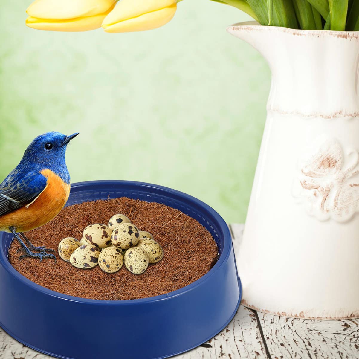 Yardwe Nido de Pájaro en Jaula Resistente al Desgaste para Palomas y Pájaros, Nido de Cría Doméstico de Plástico para Jardinería y Decoración