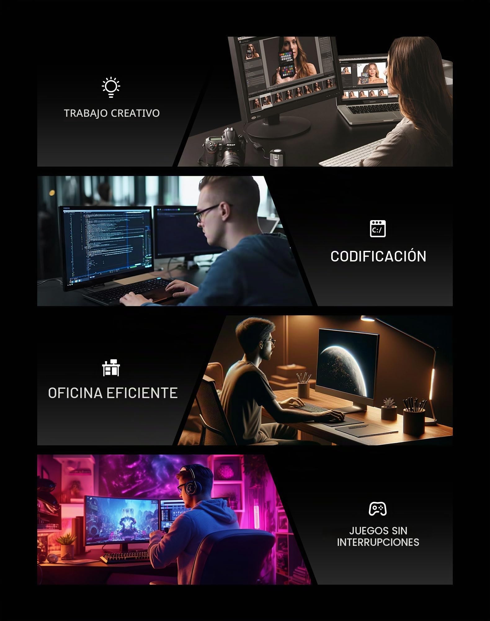 BOSGAME E5 Mini PC para hogar y Oficina, Ryzen 5300U (supera 4300U, hasta 3,8 GHz), 16 GB RAM DDR4, SSD NVMe de 1 TB, Mini PC de Escritorio, Triple Pantalla 4K, Doble LAN 2,5G, WiFi 5, BT5.0