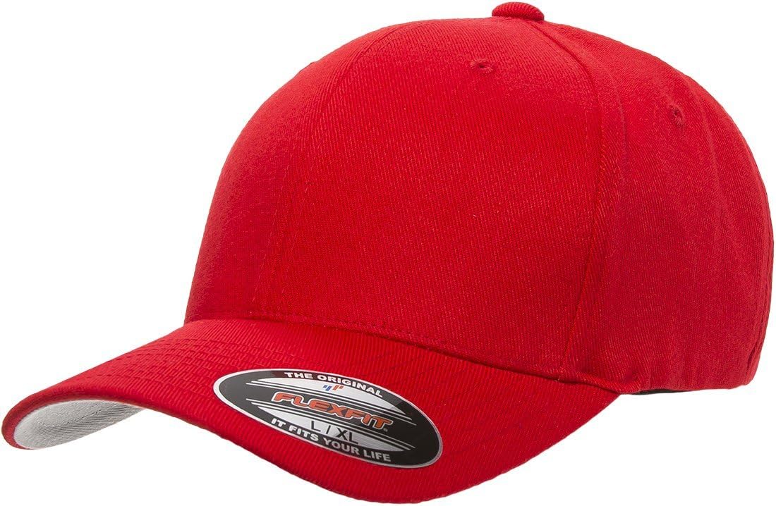 Flexfit 6477 Wool Blend Cap - Large/X-Large (Red)