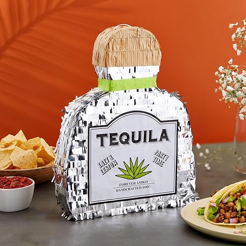 Miniatura 2 de Piñata de tequila para decoración de despedida de soltero, centro de mesa, accesorio de fotos (tamaño pequeño, 16.5 x 13 x 3 pulgadas)