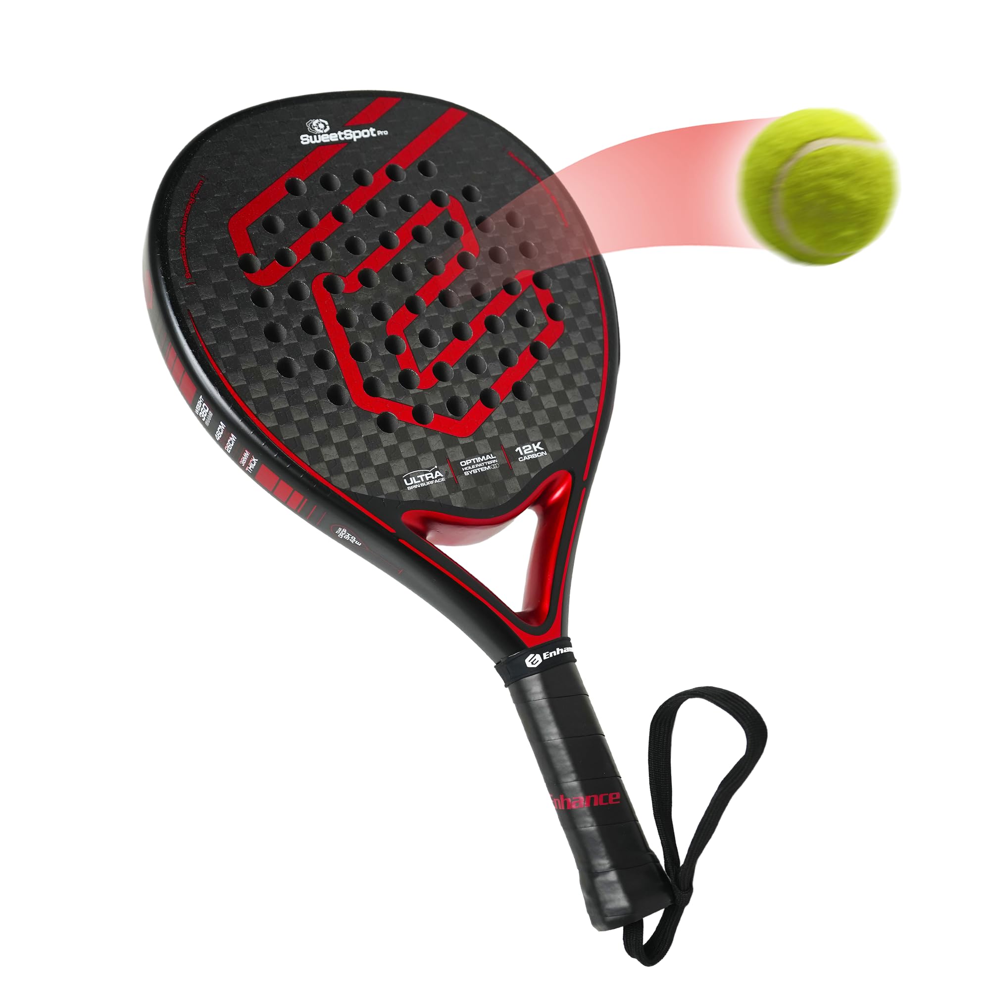 Enhance SweetSpot Pro Padel Racket - Padel Racquet with Large Sweetspot, Optimal Power an…