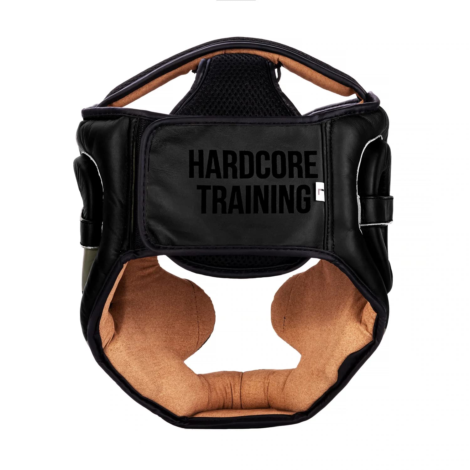 Hardcore Training MMA Headgear Classic Khaki Nero Caschetto Boxe Protezione Per Testa Pelle MMA Muay Thai Kickboxing Sparring Taekwondo Karate