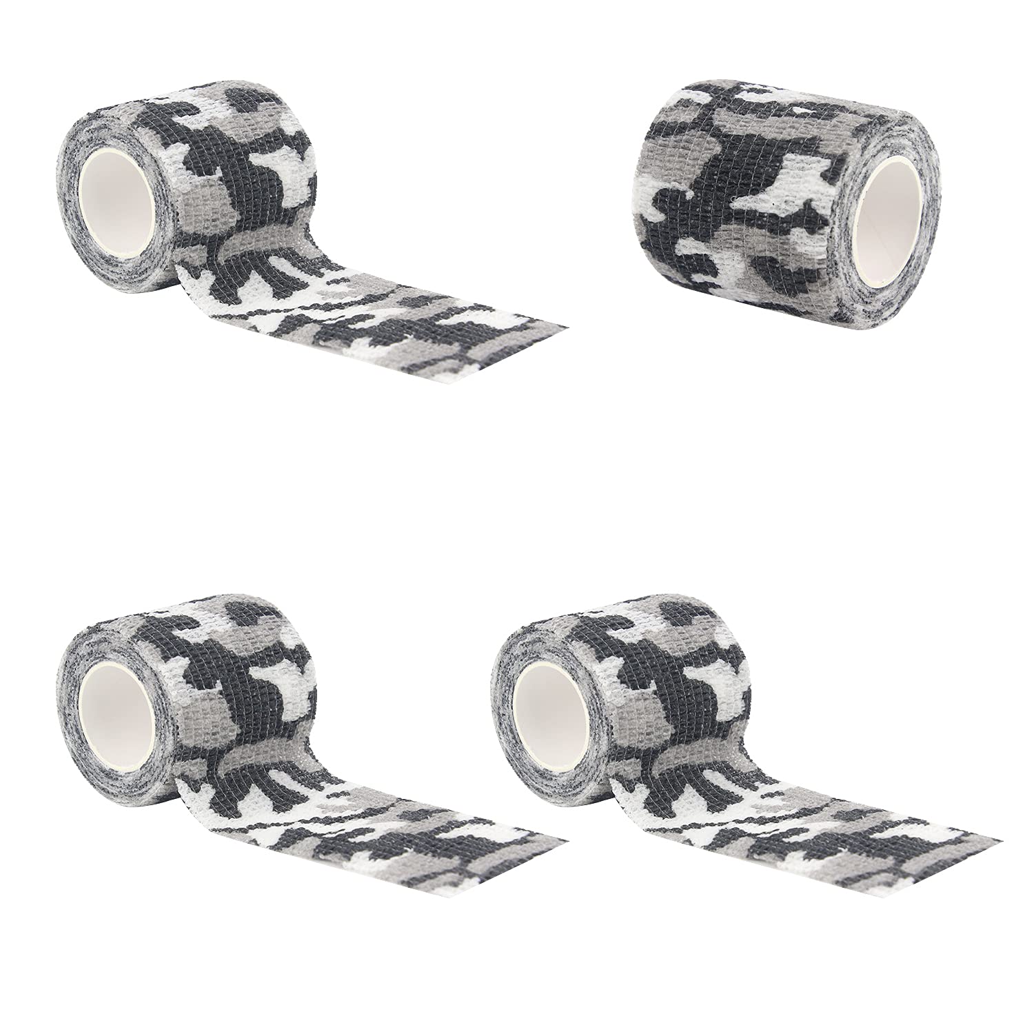 BOROLA Self-Adhesive Protective Camouflage Tape Cling Scope Wrap Military Camo Stretch Bandage for Gun Rifle Shotgun Camping Hunting