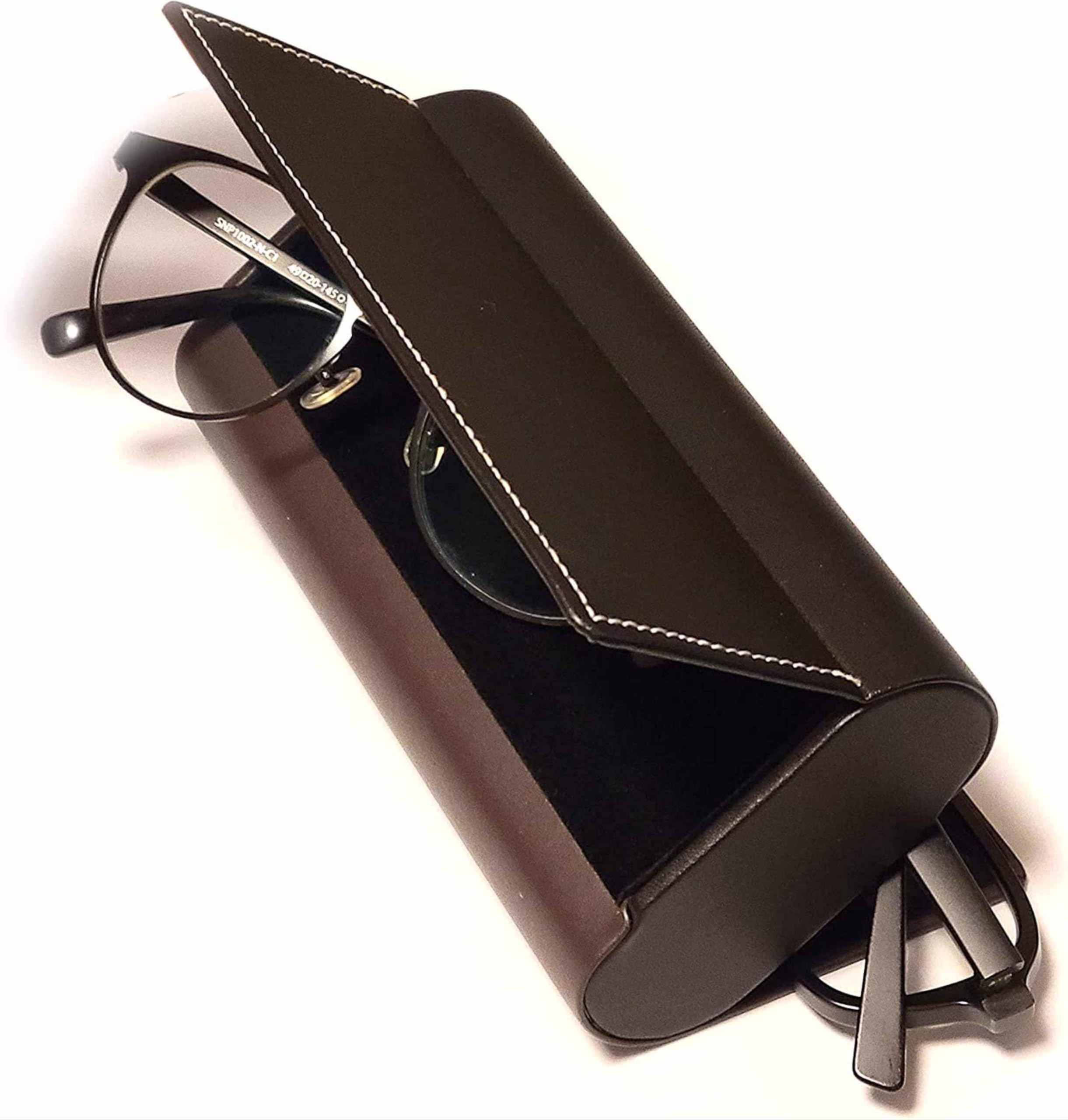 メイガン(Meigan) Double Glasses Case Hard Shell for Men, Women | for Reading Glasses and Sunglasses