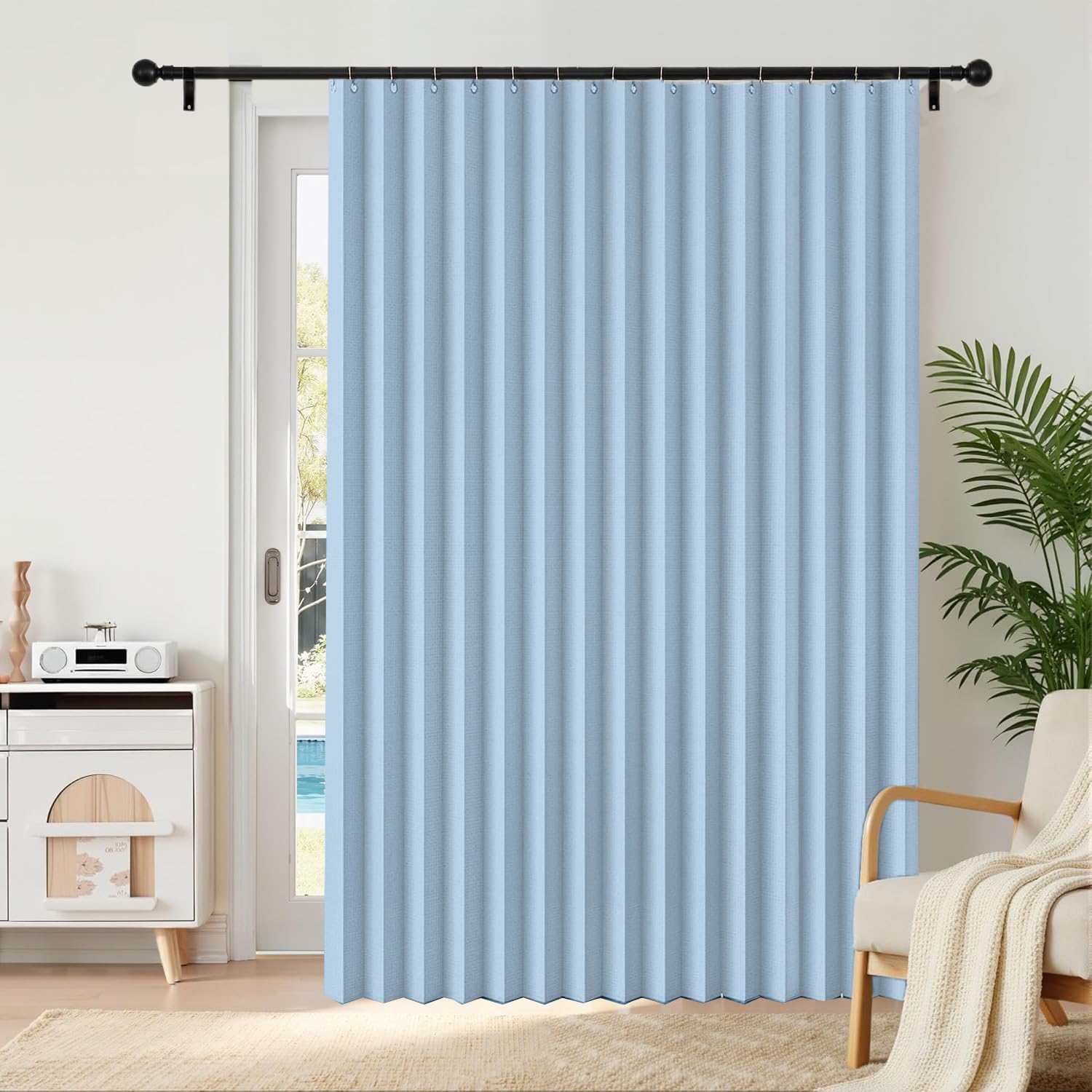 Separadores magnéticos para interiores, diseño clásico y elegante, perfecto para dormitorios y salas de estar, color azul cielo, 200 x 200 cm, decoración elegante y funcional para el hogar
