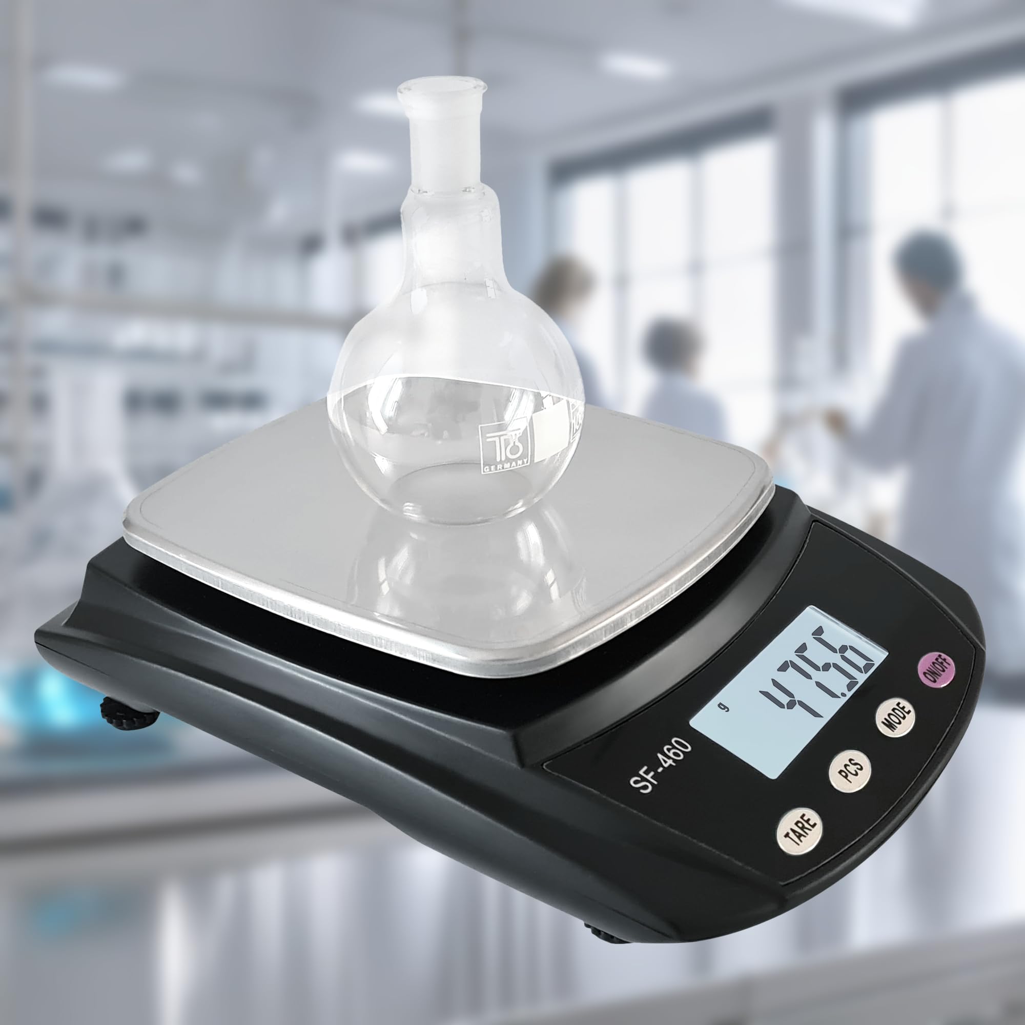 Eosphorus Bilancia Scientifica da Laboratorio 600g/0,01g, Bilancia Elettronica Portatile per Scuole e Chimica, Misurazione Precisa in Grammi e Carati, Doppia Alimentazione USB/AC
