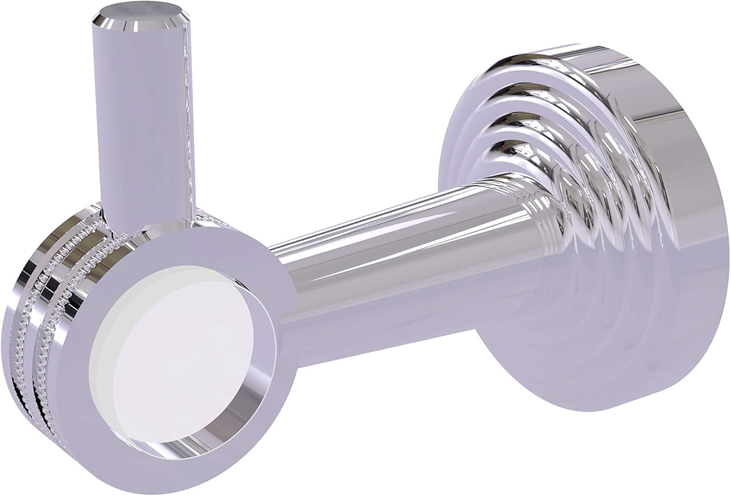 Allied Brass PB-20D Pacific Beach Collection Dotted Accents Robe Hook, Polished Chrome