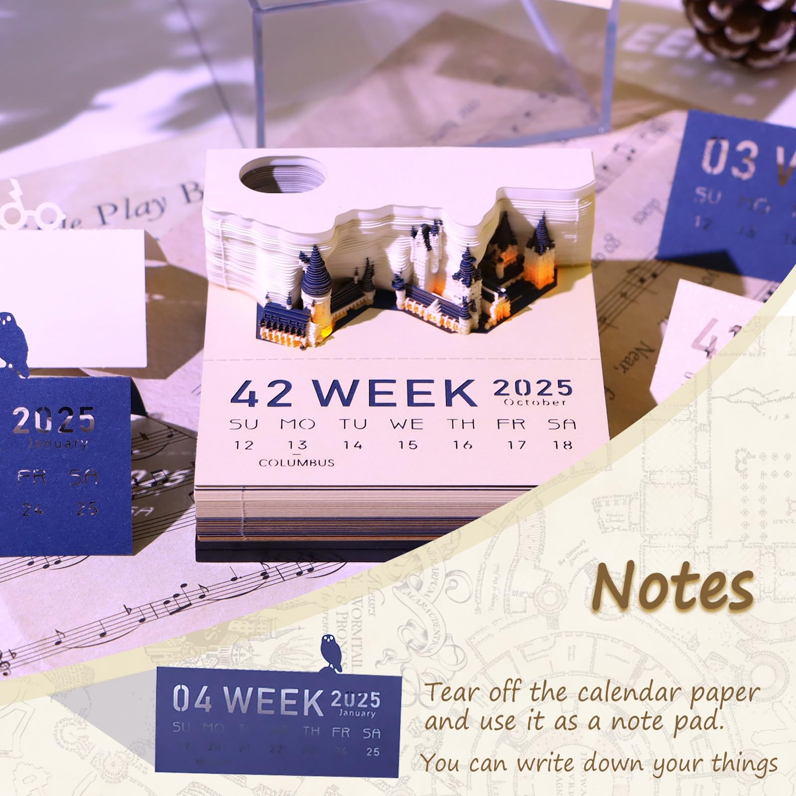 Calendrier De Bureau À Déchirer, Thème Radio Chat 2024, Dessin Animé Mignon, Amoureux Des Chats