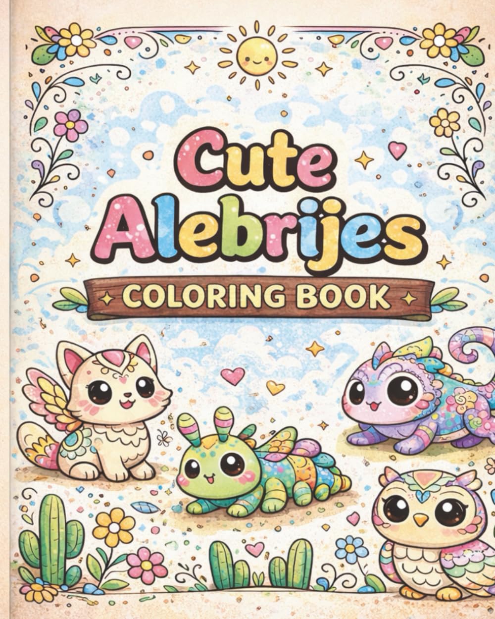 Cute Alebrijes Coloring Book: Adorable Fantasy Animal Designs Inspired by Mexican Folk Art for Relaxation and Creative Fun (Magical Alebrijes Coloring Collection)