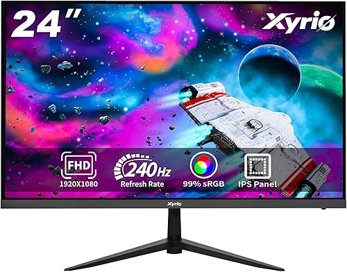 Monitor para juegos, monitor de computadora de 23.8 pulgadas, monitor de juegos FHD (1920 x 1080) 240 Hz, monitores de PC AMD FreeSync  Pantalla de
