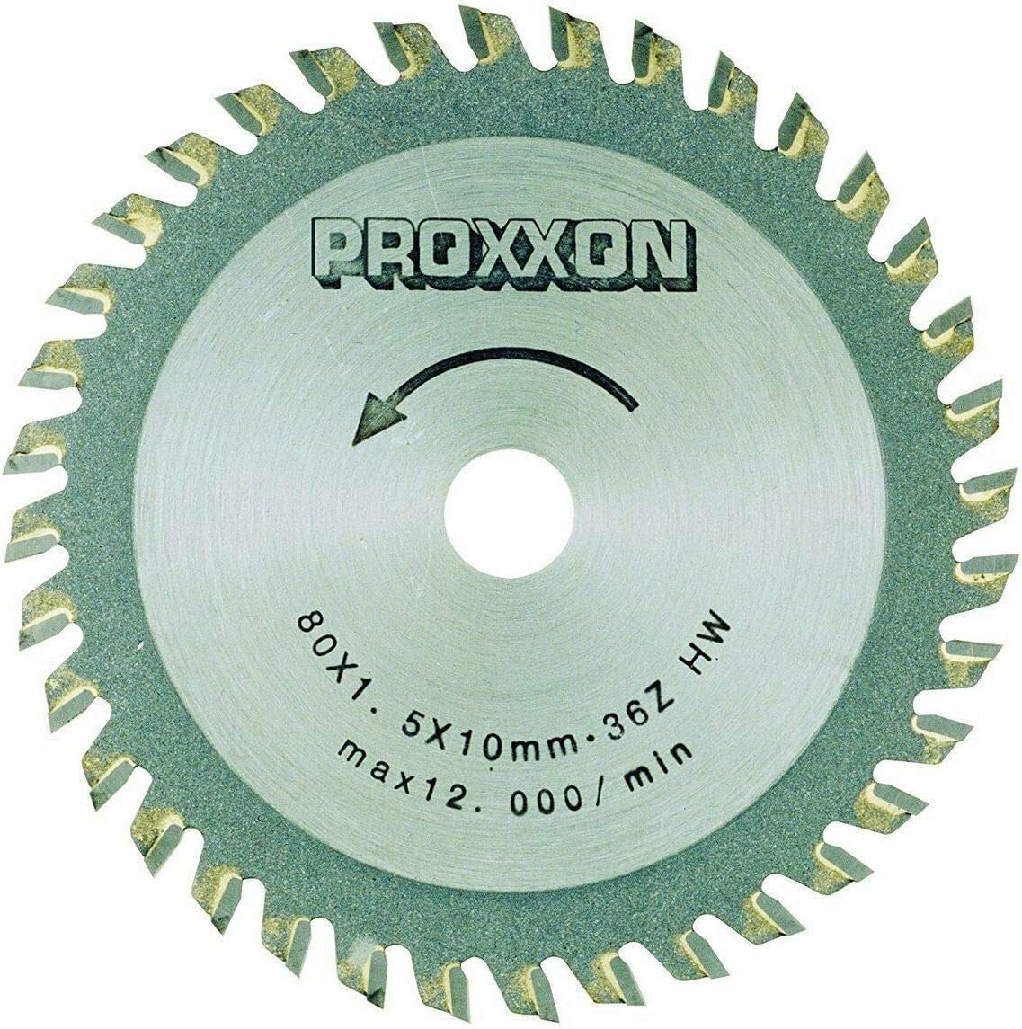 Proxxon 28732 3-9/64-Inch 80mm Carbide Tipped Saw Blade 36-Teeth