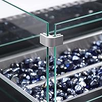 Vista 8 de Mesa para fogata de propano de 44 pulgadas, 50000 BTU rectangular para exteriores, fogata de gas para exteriores, mesa de aluminio de mimbre marrón