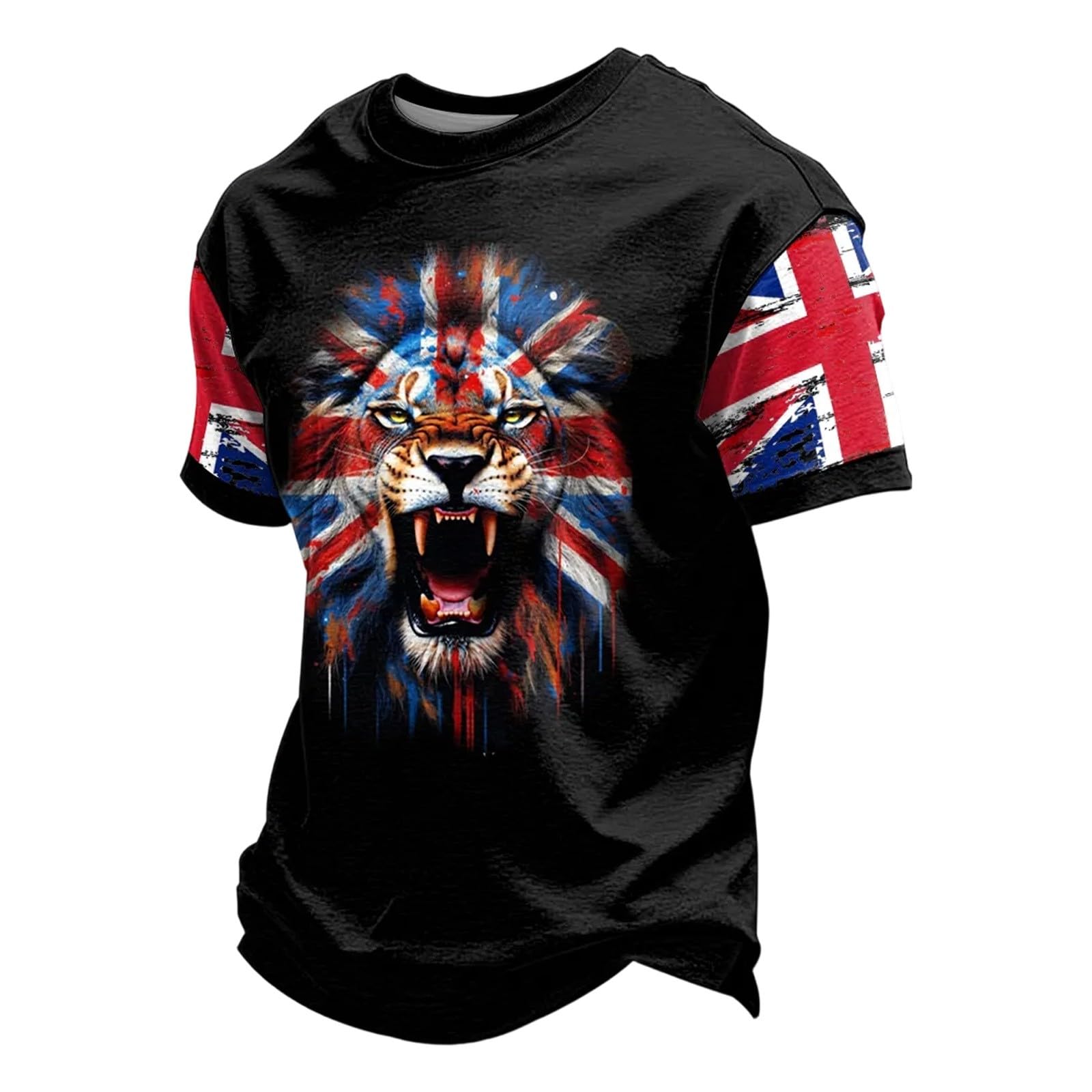 England Football Shirt 2026 World Cup Men's Fan Culture Printed Sport Tops Summer Short Sleeve Shirt Casual Comfortable Breathable Top for Casual Wear and Game Day Style (Blue, XL)