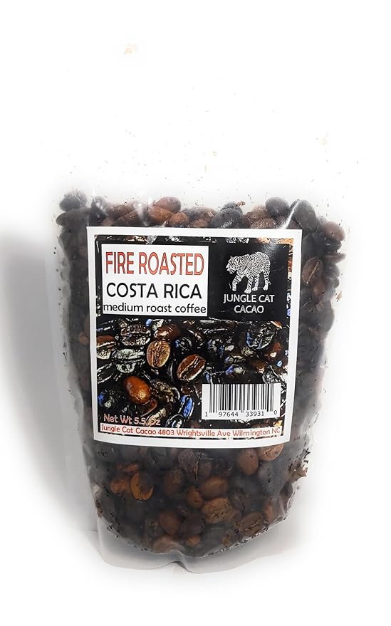 Jungle Cat Cacao Café Tostado al Fuego Tueste Medio Grano Entero 5.5oz miniatura 4