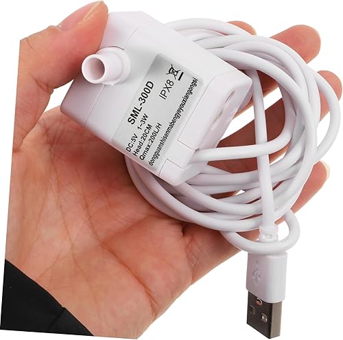 Miniatura 5 de Veemoon Mini bomba de agua sumergible alimentada por USB para acuarios, tanques de peces e hidroponía, diseño ligero para fuentes interiores y